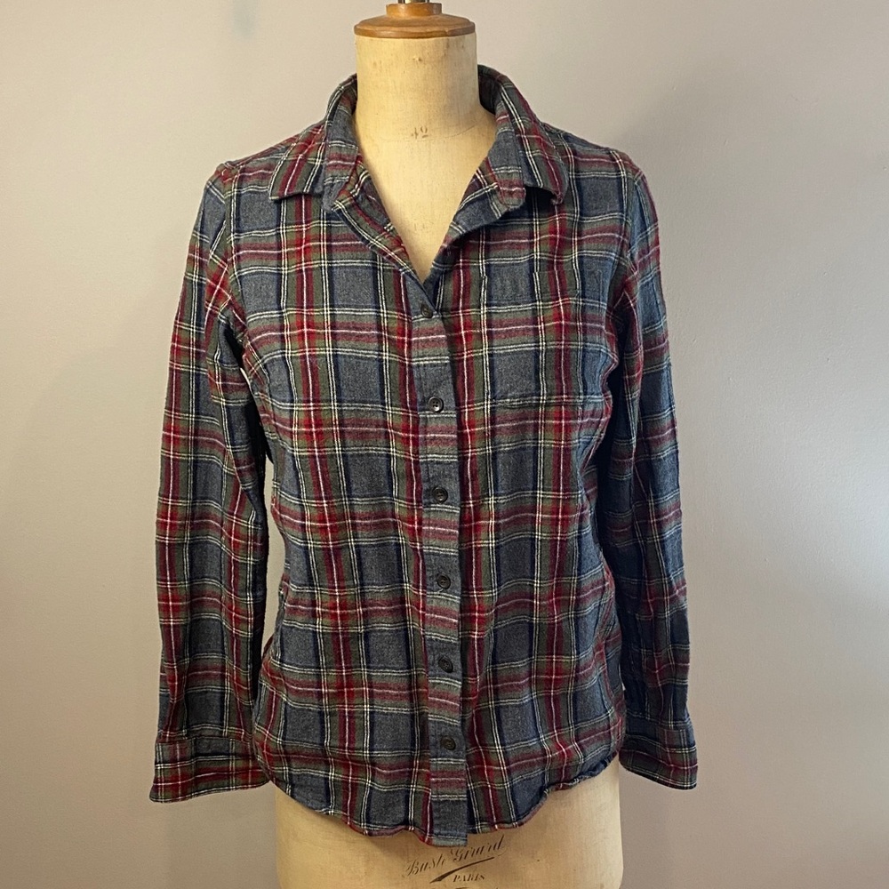 L.L. Bean Slightly Fitted Flannel Shirt – Plaid – Women’s Small Regular